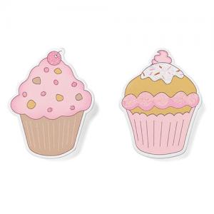 Set coppia mollette rosa Cupcake